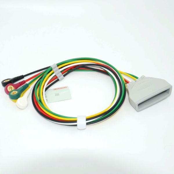Compatible HP High Quality Med Accessories IEC Color Model RoHS Certified 5-Lead Snap EKG ECG Leadwire for Patient Medical