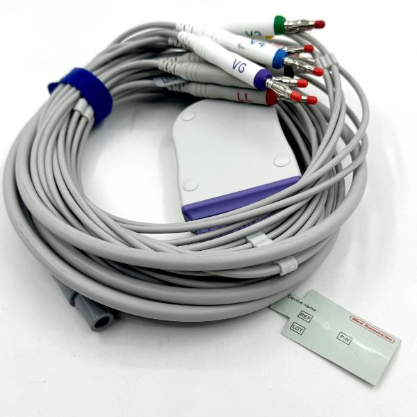Compatible for 10 Lead EKG Cable with Banana End Medical-Grade TPU ISO Certified